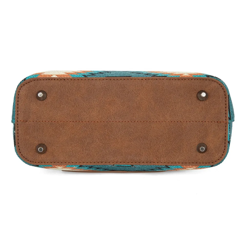 Wrangler Aztec Distressed Print Dual Sided Print Hobo Bag/Crossbody